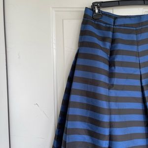 Halogen Striped midi flared Skirt
